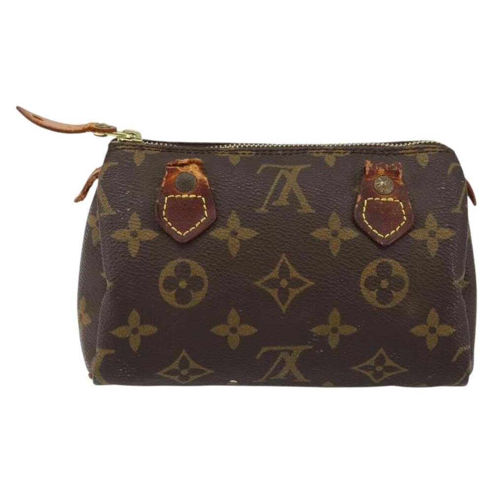 Louis Vuitton Monogram Mini Speedy Handbag Brown
